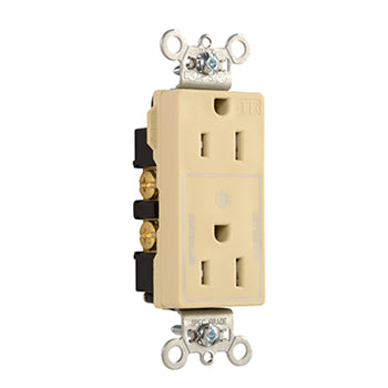 Pass And Seymour Plug Load Decorator 15A 125V Half Control Ivory (TR26262CHI)