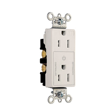 Pass And Seymour Plug Load Decorator 15A 125V Half Control White (TR26262CHW)