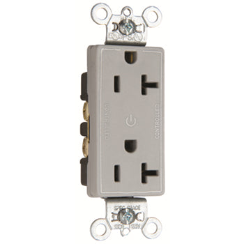 Pass And Seymour Plug Load Decorator 20A 125V Half Control Gray (TR26362CHGRY)