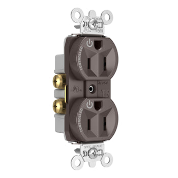 Pass And Seymour Plug Load Receptacle 15A 125V Dual Control Brown (TR5262CD)