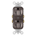 Pass And Seymour Plug Load Receptacle 15A 125V Dual Control Brown (TR5262CD)
