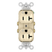 Pass And Seymour Plug Load Receptacle 20A 125V Dual Control Ivory (TR5362CDI)