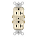 Pass And Seymour Plug Load Receptacle 20A 125V Dual Control Light Almond (TR5362CDLA)