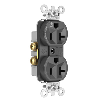 Pass And Seymour Plug Load Receptacle 20A 125V Half Control Black (TR5362CHBK)