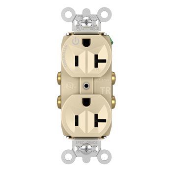 Pass And Seymour Plug Load Receptacle 20A 125V Half Control Ivory (TR5362CHI)