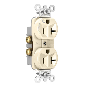 Pass And Seymour Plug Load Receptacle 20A 125V Half Control Light Almond (TR5362CHLA)