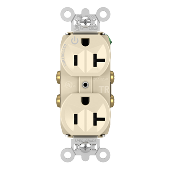 Pass And Seymour Plug Load Receptacle 20A 125V Half Control Light Almond (TR5362CHLA)