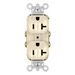 Pass And Seymour Plug Load Receptacle 20A 125V Half Control Light Almond (TR5362CHLA)