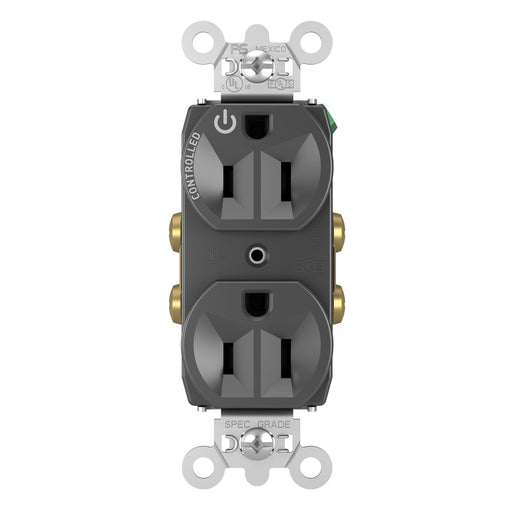 Pass And Seymour Plugload Receptacle 15A 125V Half Control Black (TR5262CHBK)