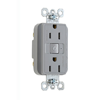 Pass And Seymour Plugload RF Receptacle 15A Dual Control Gray (RF26252CDGRY)