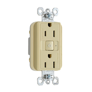 Pass And Seymour Plugload RF Receptacle 15A Dual Control Ivory (RF26252CDI)