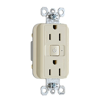 Pass And Seymour Plugload RF Receptacle 15A Dual Control Light Almond (RF26252CDLA)