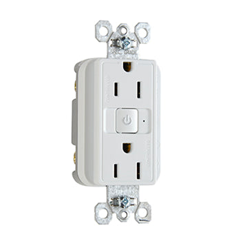 Pass And Seymour Plugload RF Receptacle 15A Dual Control White (RF26252CDW)