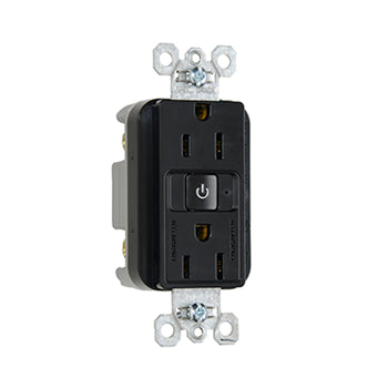 Pass And Seymour Plugload RF Receptacle 15A Half Control Black (RF26252CHBK)
