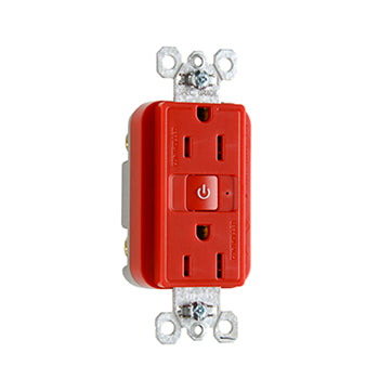Pass And Seymour Plugload RF Receptacle 15A Half Control Red (RF26252CHRED)