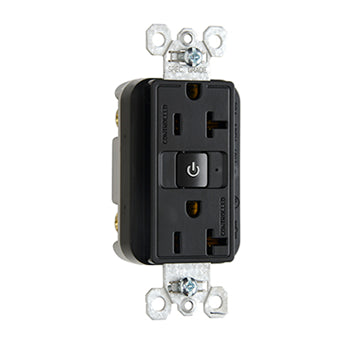 Pass And Seymour Plugload RF Receptacle 20A Dual Control Black (RF26352CDBK)