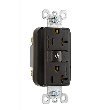 Pass And Seymour Plugload RF Receptacle 20A Dual Control Brown (RF26352CD)
