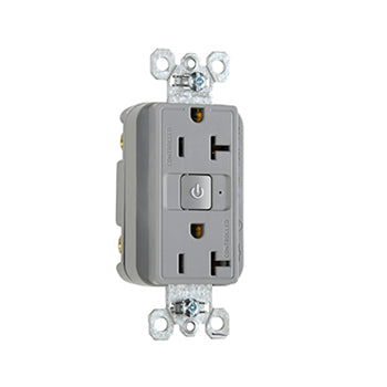 Pass And Seymour Plugload RF Receptacle 20A Dual Control Gray (RF26352CDGRY)