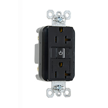 Pass And Seymour Plugload RF Receptacle 20A Half Control Black (RF26352CHBK)
