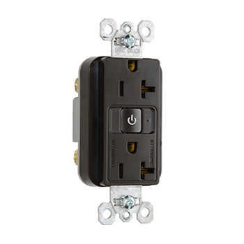 Pass And Seymour Plugload RF Receptacle 20A Half Control Brown (RF26352CH)