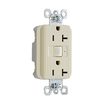 Pass And Seymour Plugload RF Receptacle 20A Half Control Light Almond (RF26352CHLA)
