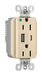 Pass And Seymour PlugTail 15A Hospital Grade Hybrid AC USB Duplex Ivory (PTTR15HACUSBI)