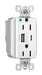 Pass And Seymour PlugTail 15A Hospital Grade Hybrid AC USB Duplex White (PTTR15HACUSBW)