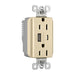 Pass And Seymour PlugTail 15A Hybrid AC USB Duplex Ivory (PTTR15ACUSBI)