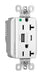 Pass And Seymour PlugTail 20A Hospital Grade Hybrid AC USB Duplex White (PTTR20HACUSBW)