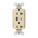 Pass And Seymour PlugTail 20A Hybrid AC USB Duplex Ivory (PTTR20ACUSBI)