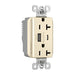Pass And Seymour PlugTail 20A Hybrid AC USB Duplex Light Almond (PTTR20ACUSBLA)