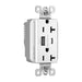 Pass And Seymour PlugTail 20A Hybrid AC USB Duplex White (PTTR20ACUSBW)