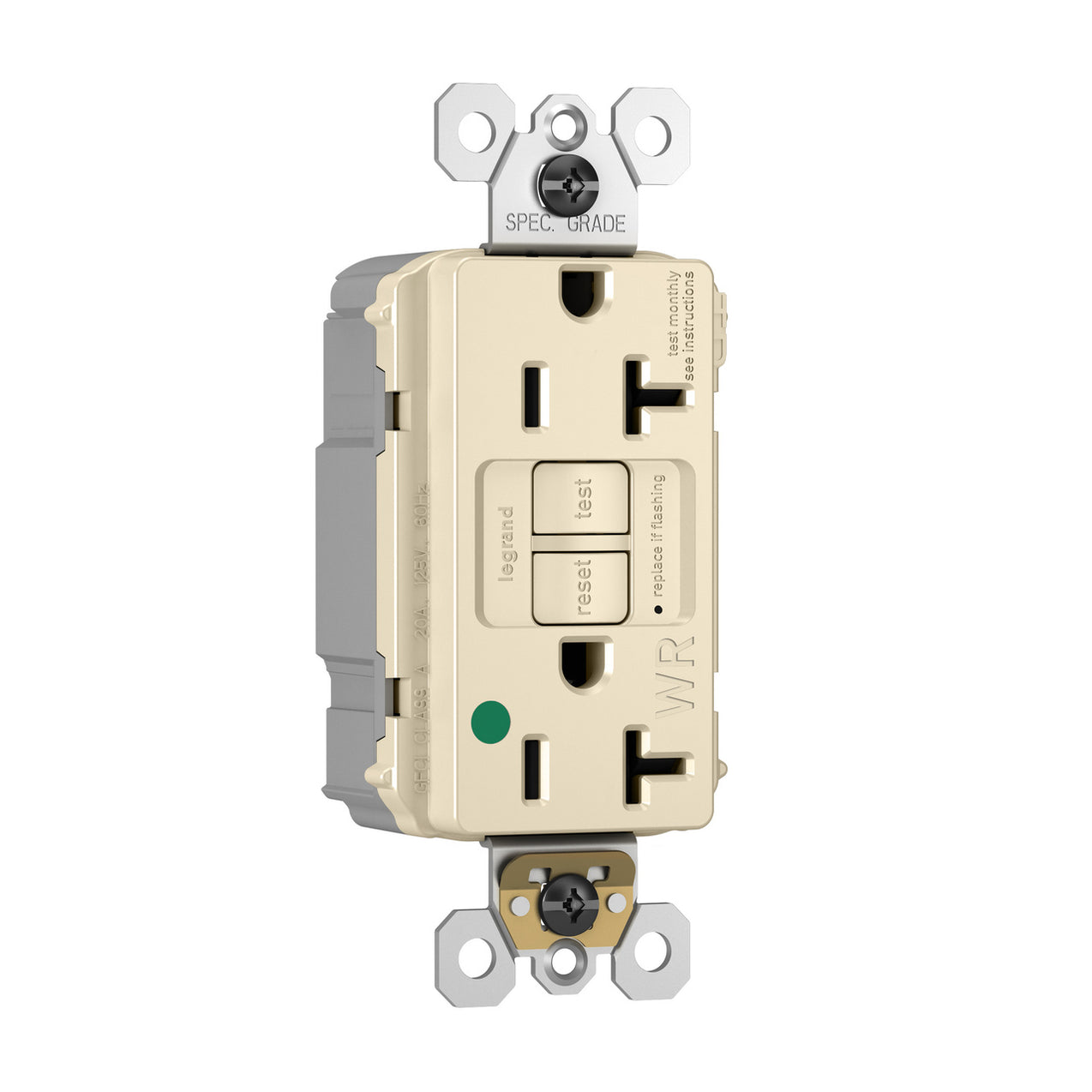 Pass and Seymour PT2097HGTRWRLA PlugTail GFCI Receptacle — Lighting Supply