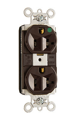 Pass and Seymour Plugtail Hospital Grade Compact Design Receptacle 20A/125V Brown  (PT8300H)