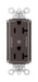 Pass and Seymour Plugtail Plugload Decorator 20A125V Dual Controlled Brown  (PT26352CD)