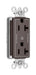 Pass and Seymour Plugtail Plugload Decorator 20A125V Dual Controlled Brown  (PT26352CD)