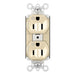 Pass and Seymour Plugtail Plugload Duplex 15A 125V Dual Controlled Ivory  (PT5262CDI)