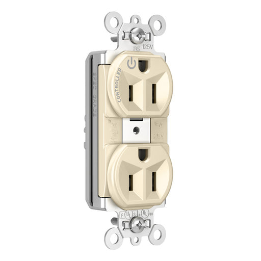 Pass and Seymour Plugtail Plugload Duplex 15A 125V Half Controlled Light Almond  (PT5262SCCHLA)