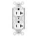 Pass and Seymour Plugtail Plugload Duplex 20A 125V Dual Controlled White  (PT5362CDW)