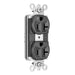 Pass and Seymour Plugtail Plugload Duplex 20A 125V Half Controlled Black  (PT5362SCCHBK)