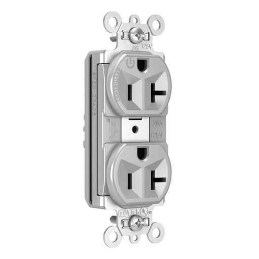 Pass and Seymour Plugtail Plugload Duplex 20A 125V Half Controlled Gray  (PT5362SCCHGRY)