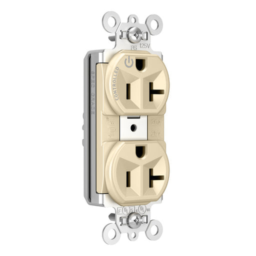 Pass and Seymour Plugtail Plugload Duplex 20A 125V Half Controlled Ivory  (PT5362SCCHI)