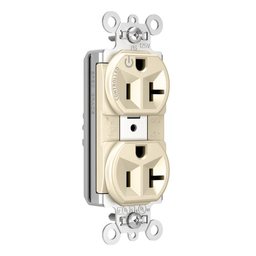 Pass and Seymour Plugtail Plugload Duplex 20A 125V Half Controlled Light Almond  (PT5362SCCHLA)