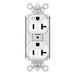 Pass and Seymour Plugtail Plugload Duplex 20A 125V Half Controlled White  (PT5362SCCHW)