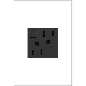 Pass And Seymour Power Saver-Manual On/Off Outlet-2-Module 15A Graphite (ARPS152G4)