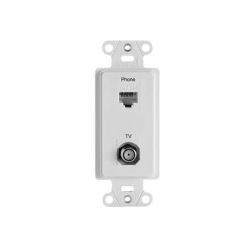 Pass And Seymour Pre-Configured 2-Port Strap Phase RJ45 TV F White (WP3211WH)