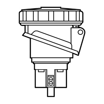 Pass And Seymour Pin And Sleeve Receptacle 3-Way 100A 250V Watertight (PS3100R6W)