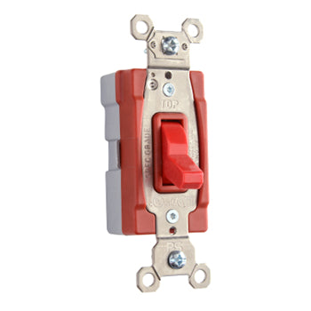 Pass And Seymour PlugTail 20A 120/277V 3-Way Switch Red (PT20AC3RED)