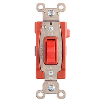 Pass And Seymour PlugTail 20A 120/277V 3-Way Switch Red (PT20AC3RED)