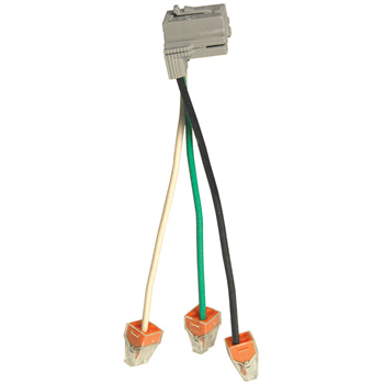 Pass And Seymour PlugTail 90 Degree Connector Straight Wire Wago (PTRA6STRBP)